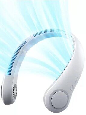 Jisulife FA14-S Portable Neck Fan Ultra-Quiet | Rechargeable Battery | White